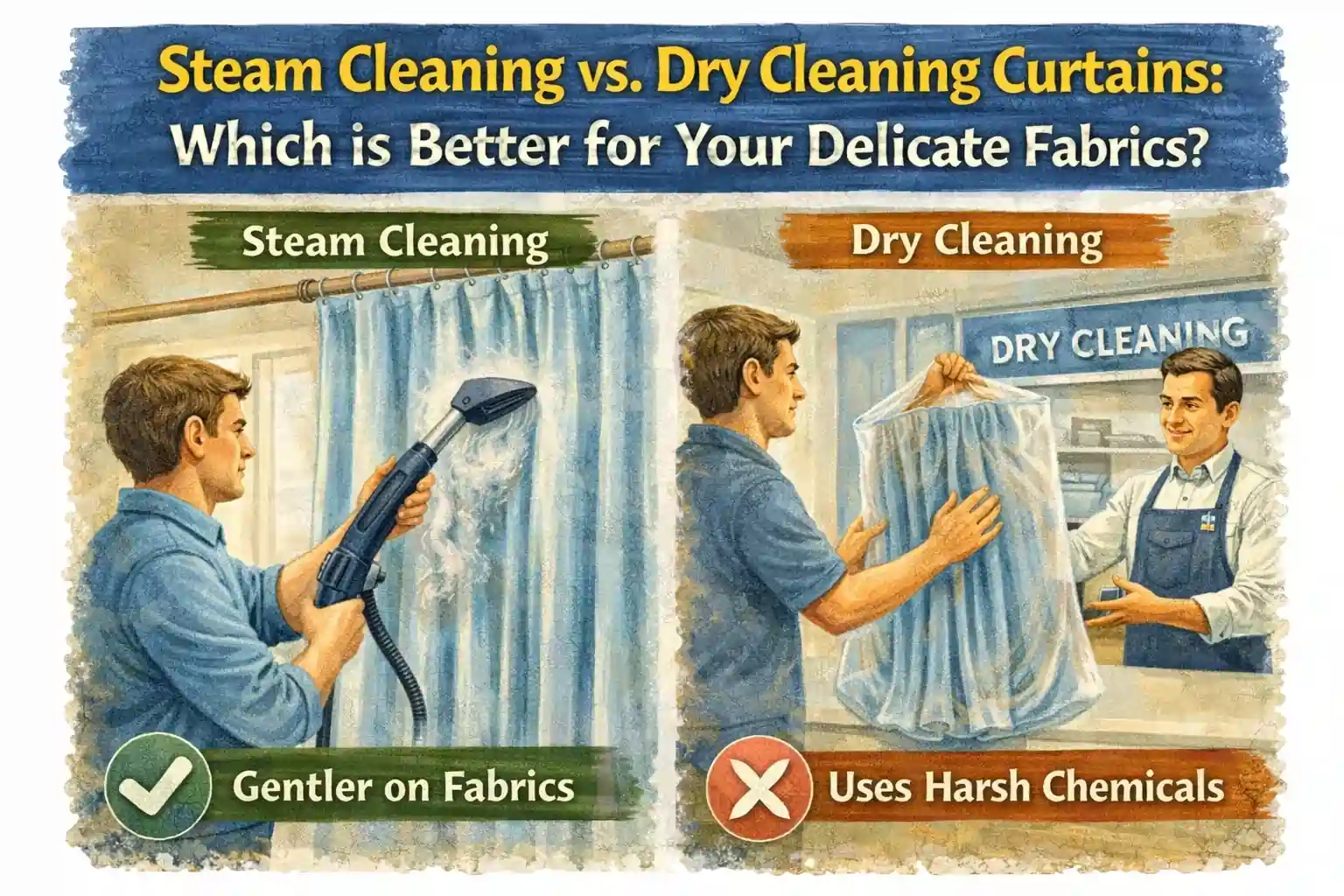 Steam Cleaning vs. Dry Cleaning Curtains